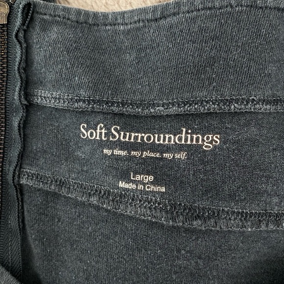 Women’s Soft Surroundings Gray Linen Blend Maxi Skirt Size Large - Picture 5 of 6